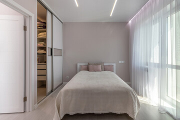 Fototapeta na wymiar Interior and bedroom details in gently pink tones