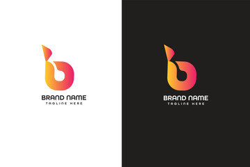 B letter gradient logo 