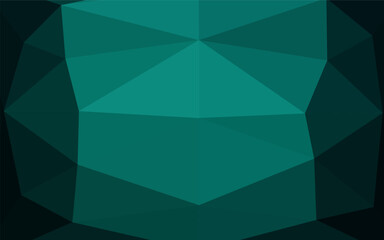 Obraz premium Dark Green vector triangle mosaic cover. Modern geometrical abstract illustration with gradient. Triangular pattern for your business design.