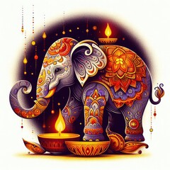 Indian elephant illustration