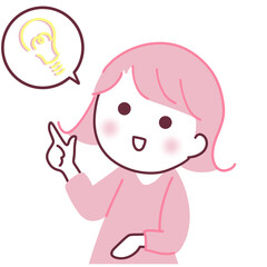 ひらめいた女性