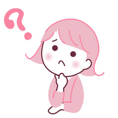 疑問に思う女性