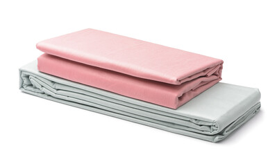 Folded cotton bedding sheets