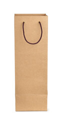 Blank brown paper bag for wine bottle