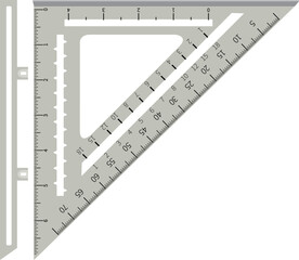 Layout square as a Try Square, Rafter Square, Speed Square - Carpenter Triangle