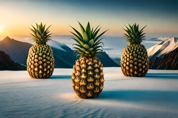 pineapple on the beach