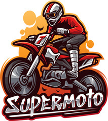 Super moto esport mascot
