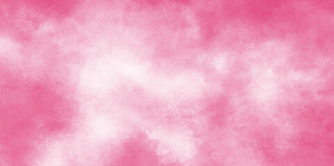 Pink sky with white clouds and blurred pattern background. Abstract watercolor red and white gradient background. Two-color gradient. Modern social media post background