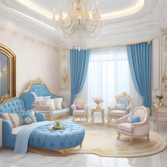 A luxurious bedroom interior design