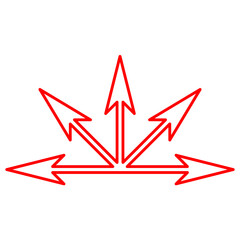 red arrow icon, design, symbol, set, pointer, arrow, vector, sign, collection, web, icon, direction, illustration, line, black, element, down, right, up, isolated, sketch, curve, cursor, simple