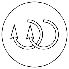 arrow line icon 2, design, symbol, set, pointer, arrow, vector, sign, collection, web, icon, direction, illustration, line, black, element, down, right, up, isolated, sketch, curve, cursor, simple