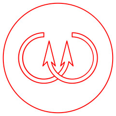 red arrow icon 2, design, symbol, set, pointer, arrow, vector, sign, collection, web, icon, direction, illustration, line, black, element, down, right, up, isolated, sketch, curve, cursor, simple