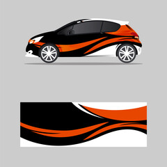 wrapping car decal creative flame design vector