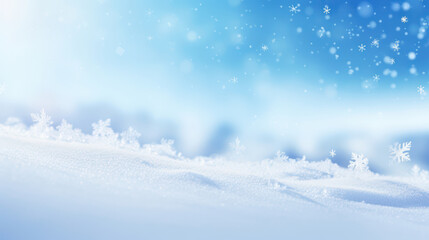 Naklejka premium Winter landscape with snow, winter decoration