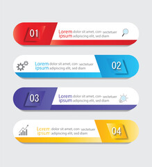 Infographic Vector abstract design web banner template.Modern banner.