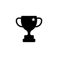 Silhouette of trophy icon vector