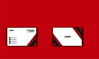 modern businesses card template design and double sided 