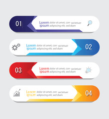 Obraz premium Infographic Vector abstract design web banner template.Modern banner.