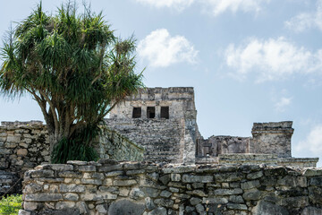 impressive maya ruins in yucatan, Mexico