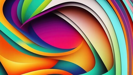 А abstract background with lines and curves,spiral, swirls, swirls, magenta blue, yellow, magenta colors., geometric abstract art