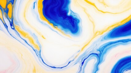 Marble ink abstract art from exquisite original painting for abstract background, multicolored, marble , yellow, blue, black