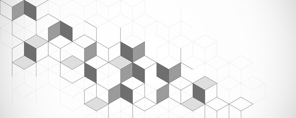 Obraz premium Abstract geometric background with isometric blocks, polygon shape pattern