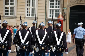 Fototapete Rund Zeremonie Wachwechsel in Stockholm © T