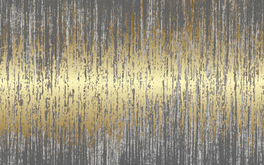 Gold, grey and white abstract brush strokes vector art background for cards, flyer, poster, banner and cover design. Hand drawn textured illustration for design interior. Modern grunge backdrop.