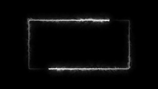 abstract glowing neon rectangle frame illustration background  4k 
