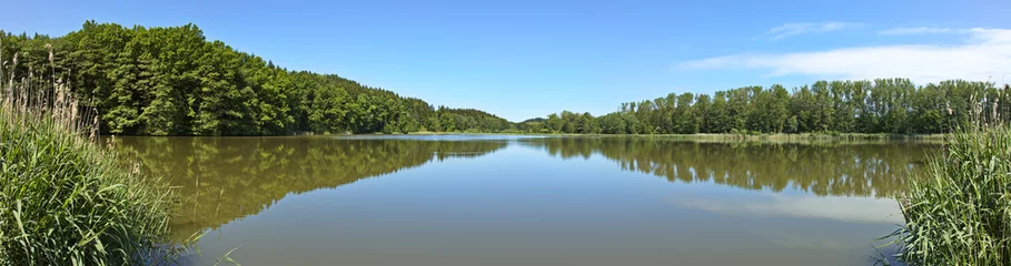 Tuinposter Pond "Olsovy rybnik" at Lanskroun, Ustí nad Orlicí District, Pardubice Region, Czech Republic, Europe  © kstipek