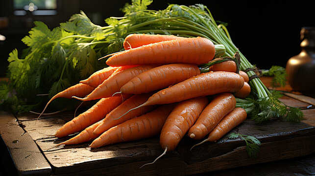 A close up of a bunch of fresh carrots UHD wallpaper Stock Photographic Image