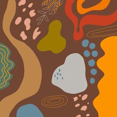 Vector hand drawn collage background