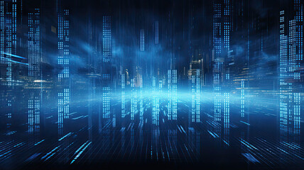 Obraz premium inary Code Technology Background