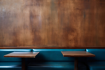 blue booth empty restaurant interior dining