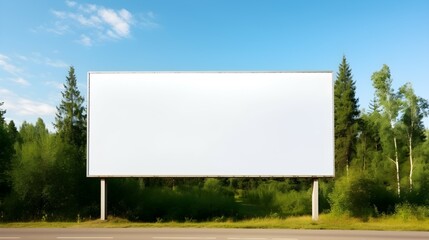 Advertising Space in the Wild: Forest Billboard. Generative ai