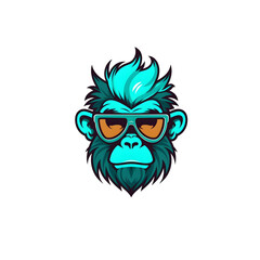 monkey logo with sunglasses