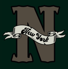 Vintage college varsity slogan patch print for graphic tee t shirt or sweatshirt bomber - Vector
