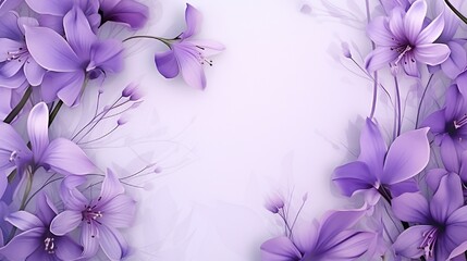 hai artificial funeral flowers, known as dok mai chan, were used during the royal cremation of the late King of Thailand, Elegant Purple Floral Frame