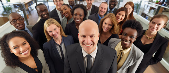 Business people, teamwork and meeting for strategy, planning applauding during meeting, or corporate brainstorming discussion at office. Group of diverse workplace employees in team collaboration