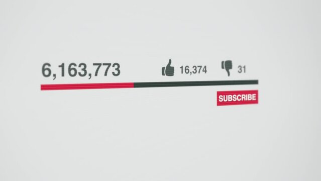 Video Views Counter and Likes Going up on Viral Video.