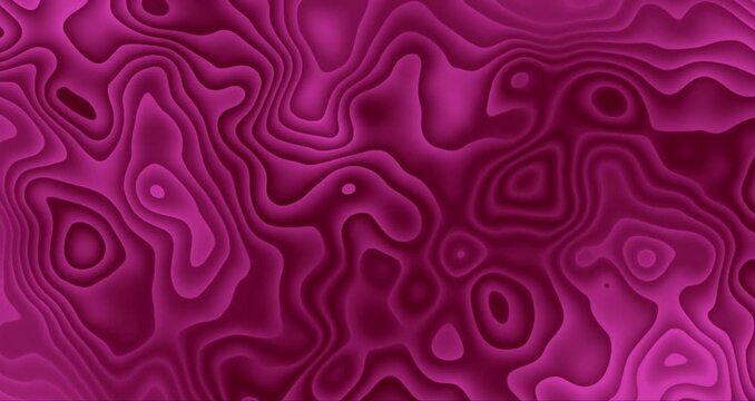 Pink colored Abstract liquid ripple topology gradient background. marble mix of colors and alcohol ink topography animation. topography style fluid morphing gradient background animation.