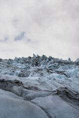 The largest blue cian glacier and its cracks