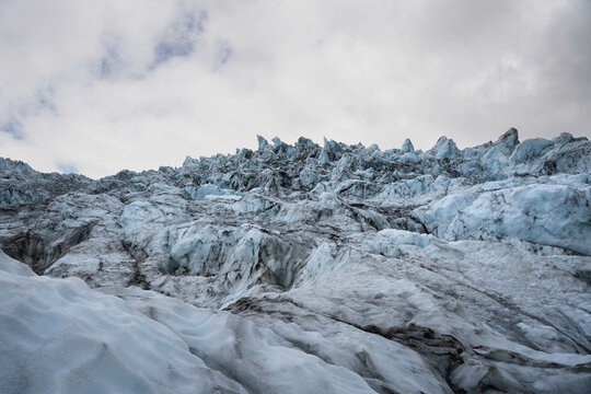 The largest blue cian glacier and its cracks