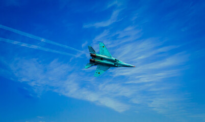 Fighter Get flying in sky