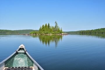 La Mauricie National Park Caribou lake. Perfect day to go out in canoe. Calm water for amazing...