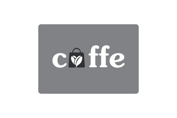 Coffee bean bag vector logo for a product or brand.