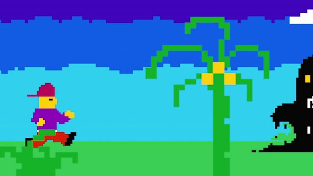 Game design concept in retro style