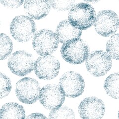 Seamless abstract textured pattern. Simple background blue, white texture. Digital brush strokes background. Circles, bubbles. Design for textile fabrics, wrapping paper, background, wallpaper, cover.