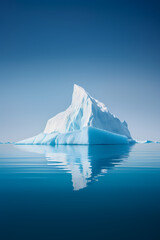 Frozen Majesty: Pristine Iceberg in Polar Waters Highlighting the Immensity of Nature