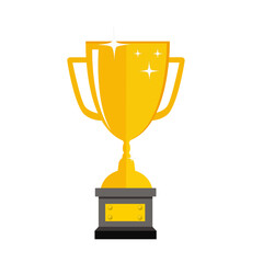 gold cup isolated on white background